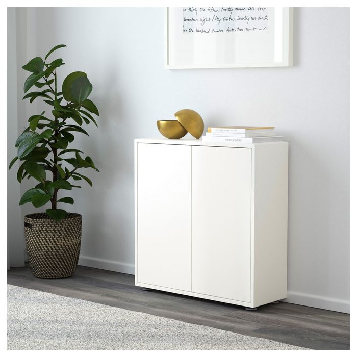 Шкаф с 2 дверцами и 2 полками, цвет белый ЭКЕТ