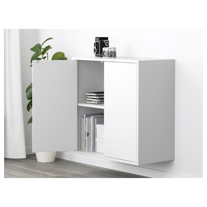 Шкаф с 2 дверцами и 2 полками, цвет белый ЭКЕТ