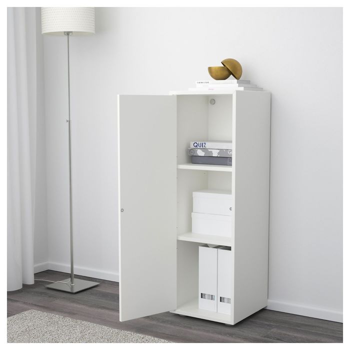 Шкаф с дверцей и 2 полками, цвет белый ЭКЕТ