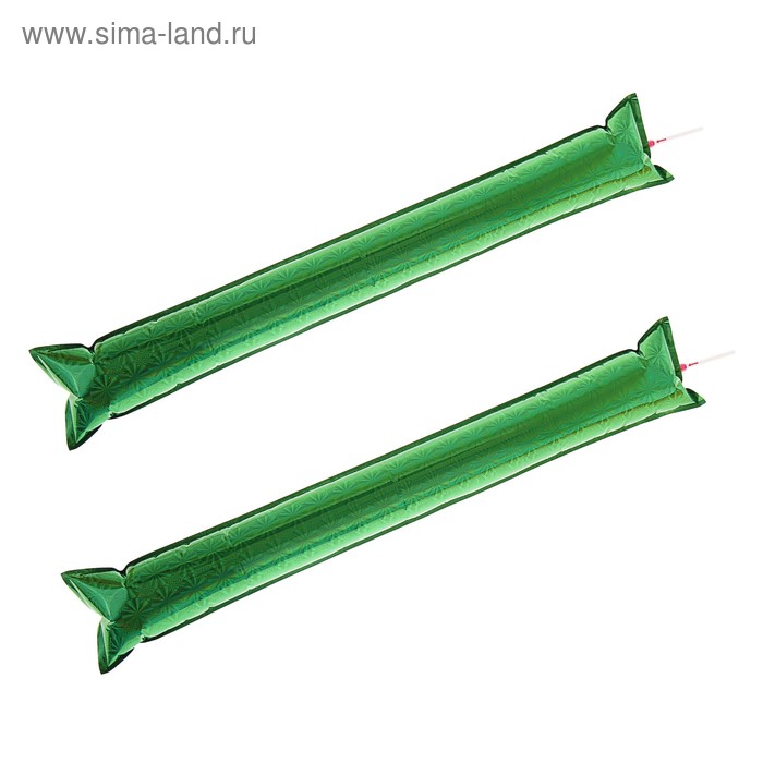 Палка «Болельщик», с палочкой для надувания, набор 2 шт., цвет зелёный