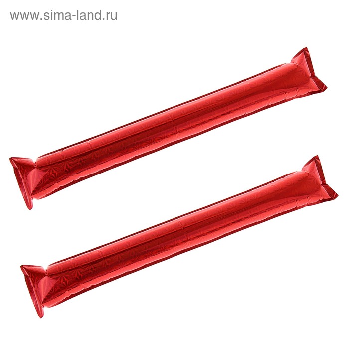 Палка «Болельщик», с палочкой для надувания, набор 2 шт., цвет красный