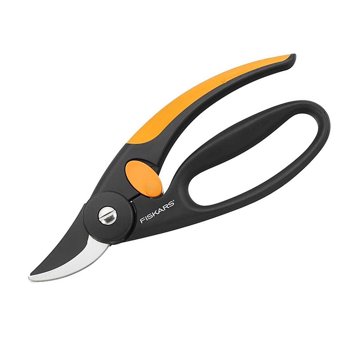 Секатор плоскостной, 8" (20 см), пластиковые ручки с петлёй для пальцев, P44