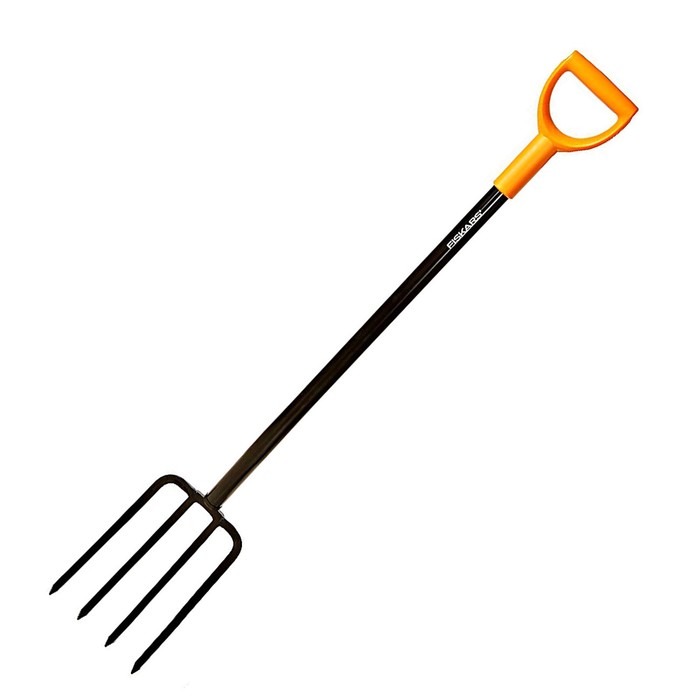 Вилы садово-огородные, 4-рогие, металлический черенок, ручка