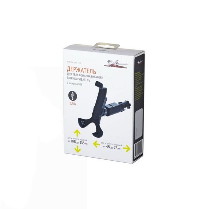 Держатель для телефона/навигатора в прикуриватель с зарядкой USB Airline AMS-F-02
