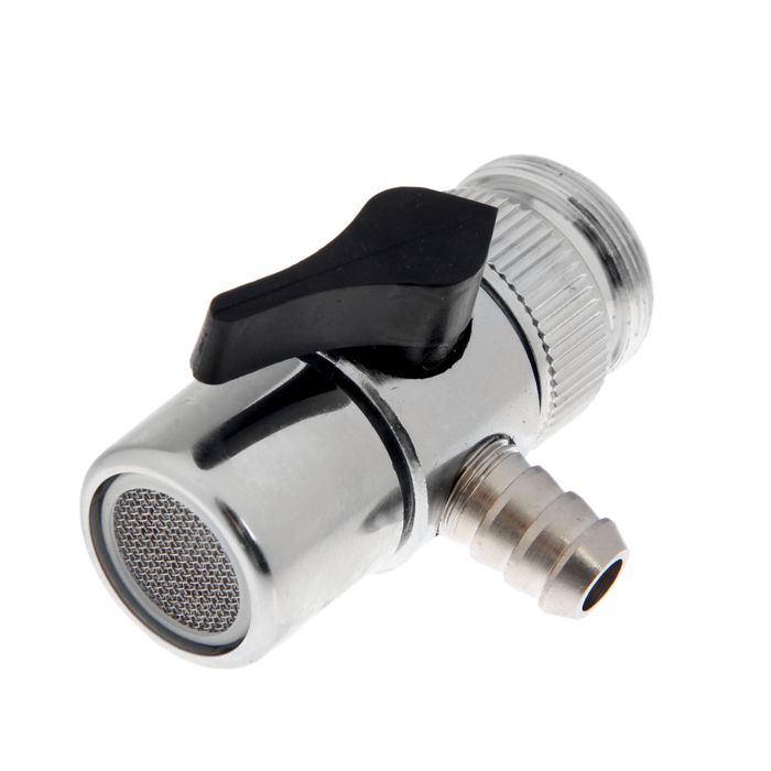 Дивертор 10 мм с металлическим переходником "елочка"