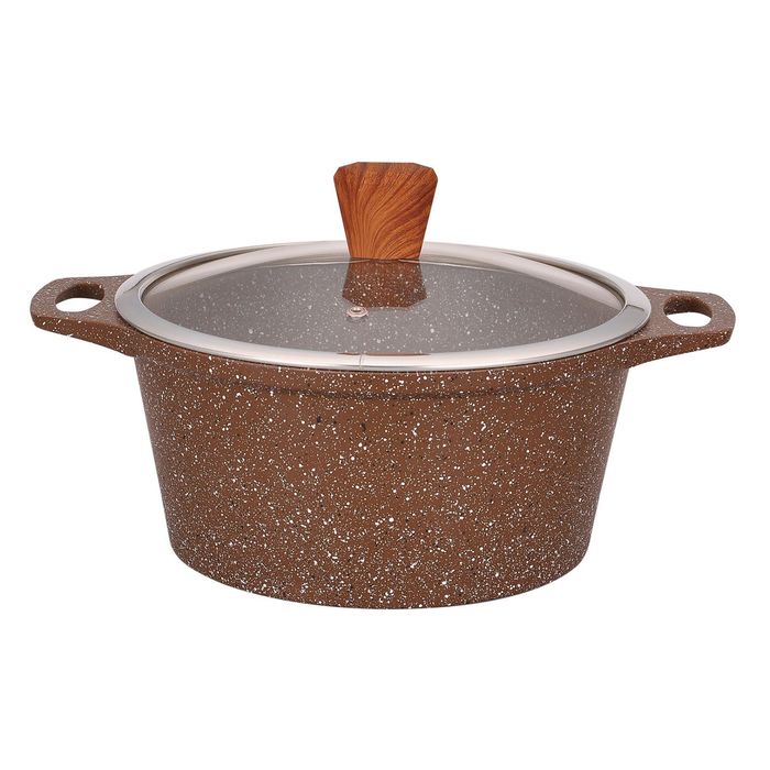 Кастрюля 8,9 л, с мраморным покрытием