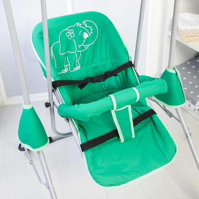 Качели-шезлонг детские напольные «Утёнок А» с тентом