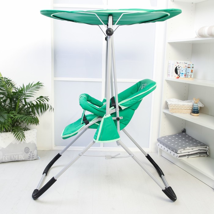 Качели-шезлонг детские напольные «Утёнок А» с тентом