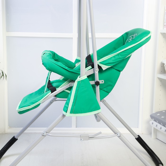 Качели-шезлонг детские напольные «Утёнок А» с тентом