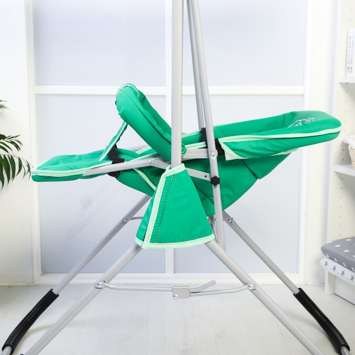 Качели-шезлонг детские напольные «Утёнок А» с тентом