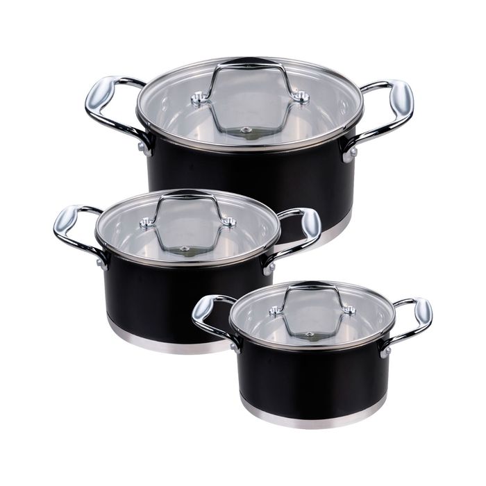 Посуда Rainstahl-1063 BK, 6 предметов, 4.9 л, 3.7 л, 1.7 л