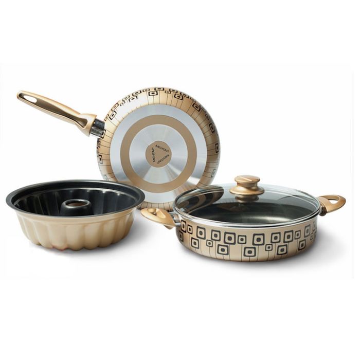 Набор 4 предмета ANNEM тефл. покр./ сотейн. с кр.; сков.; выпечка