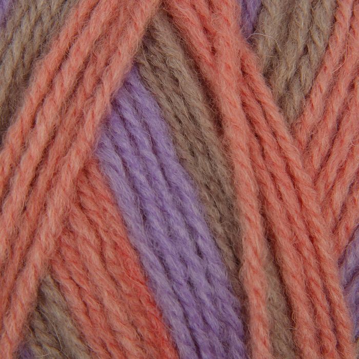 Пряжа "Подмосковная" 50% шерсть, 50% акрил 250м/100гр (7276, принт)