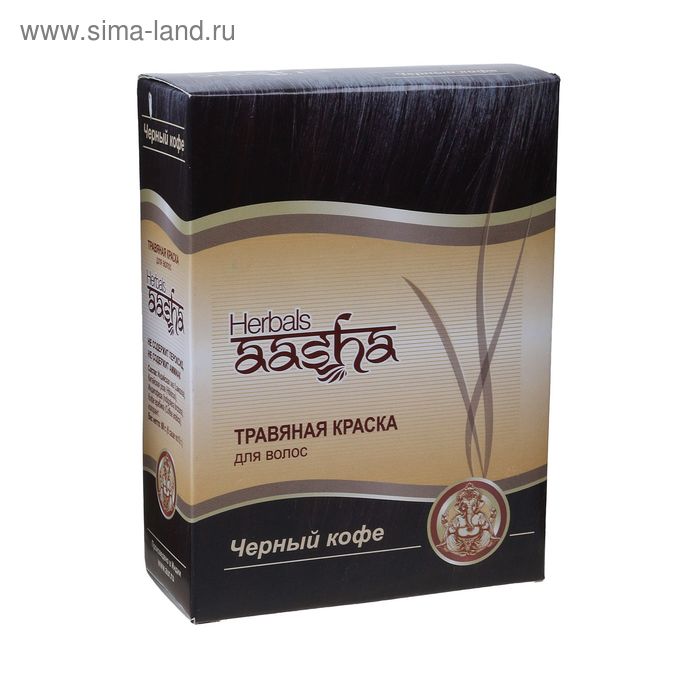 фото Травяная краска для волос aasha herbals черный кофе,набор 6 штук. 60 г