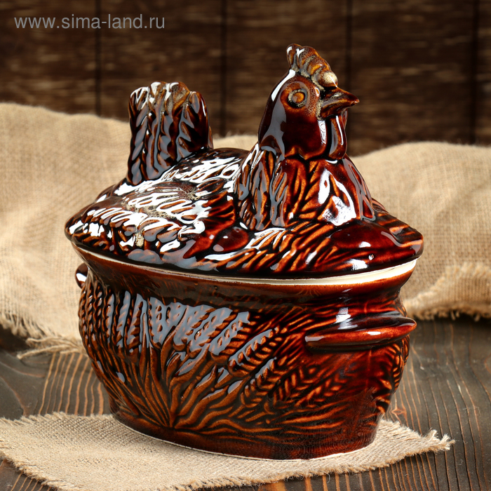

Горшок духовой "Несушка", керамика, 2 л