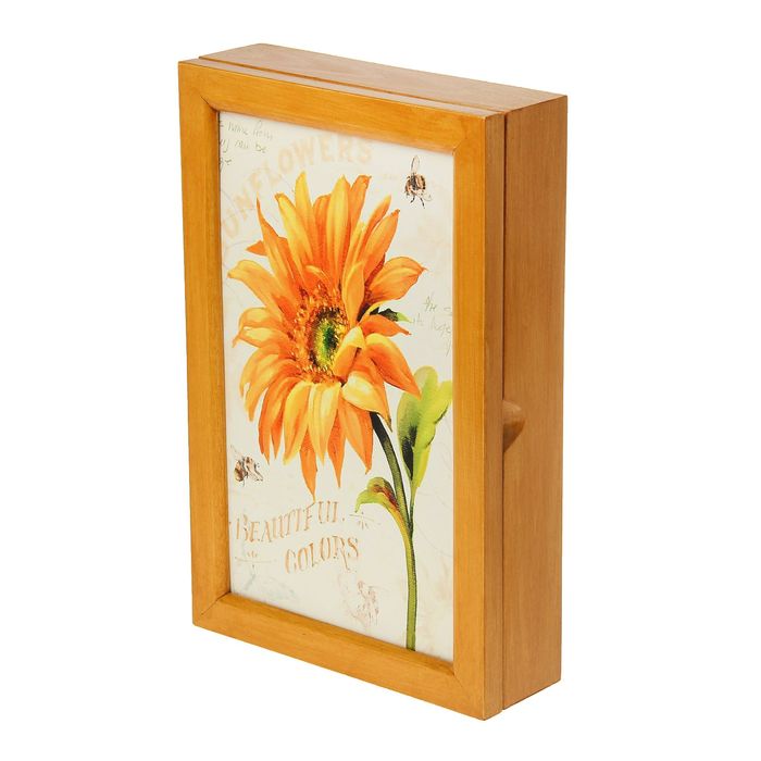 Ключница дерево "Подсолнух маленький" 29х19х6 см