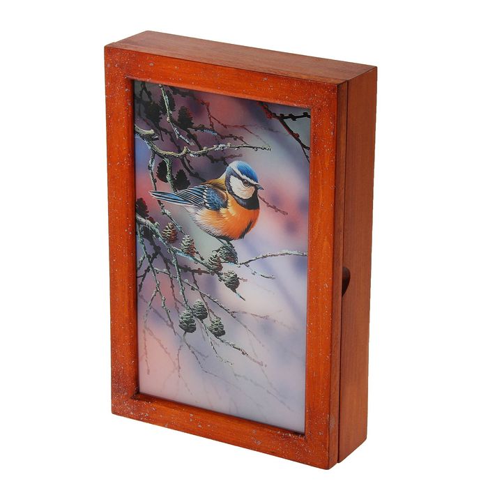 Ключница дерево "Синичка" 29х19х6 см
