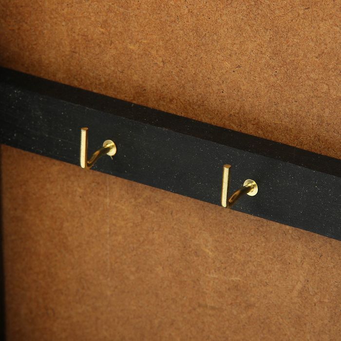 Ключница дерево "Зебры на коже" вставка кожа 29х19х6 см