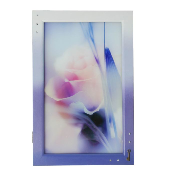 Ключница дерево "Розовая роза" 29х19х6 см