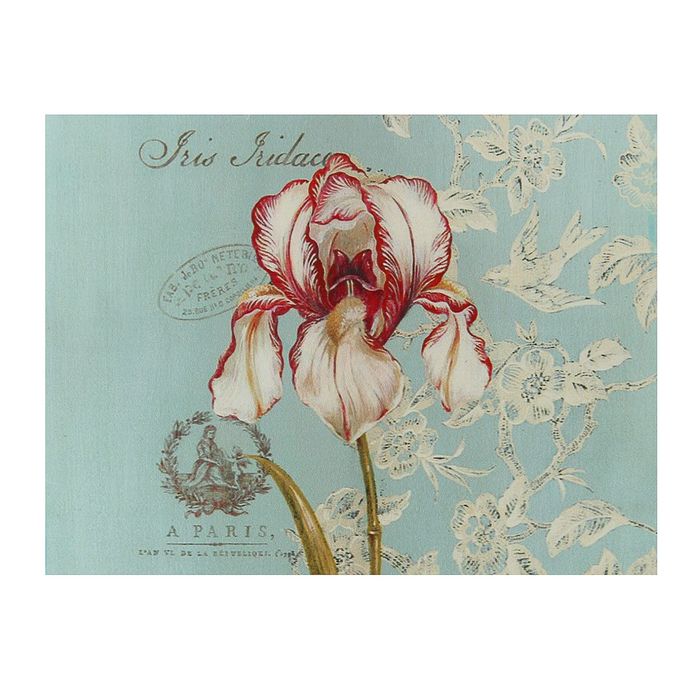 Шкатулка дерево "Ирис" с накладными элементами 17х13х7,5 см