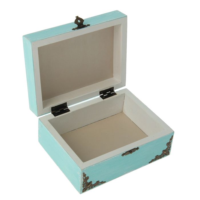 Шкатулка дерево "Ирис" с накладными элементами 17х13х7,5 см