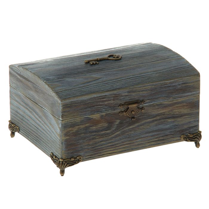 Шкатулка дерево "Камергер" с накладными элементами 16,5х13х8 см