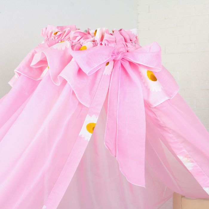 Комплект в кроватку (7 предметов), цвет розовый, принт мишки 08502-06