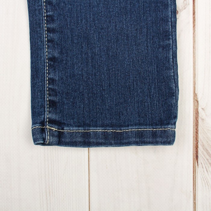 Джинсы для девочки, рост 122 см, цвет синий 4162