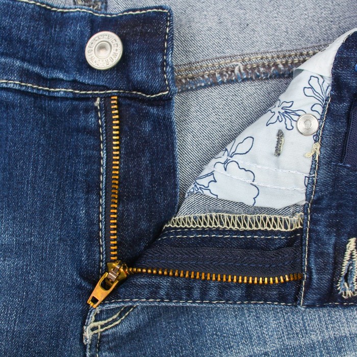 Джинсы для девочки, рост 122 см, цвет синий 4162