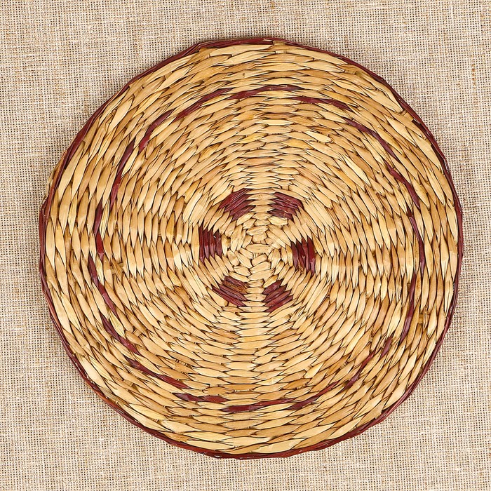 Подставка под горячее «Линии», 2-х слойная, D=20 см, микс, сыть