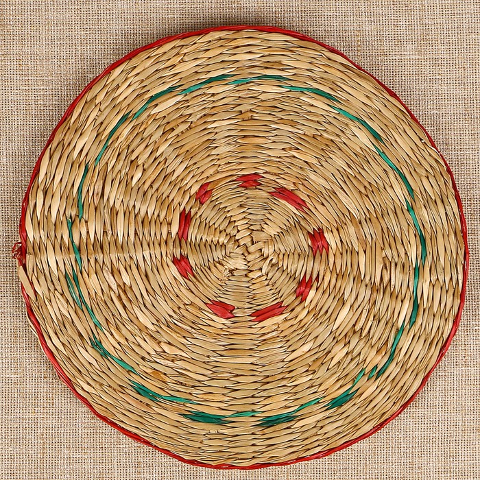 Подставка под горячее «Линии», 2-х слойная, D=20 см, микс, сыть