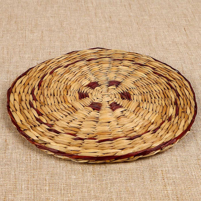 Подставка под горячее «Линии», 2-х слойная, D=20 см, микс, сыть