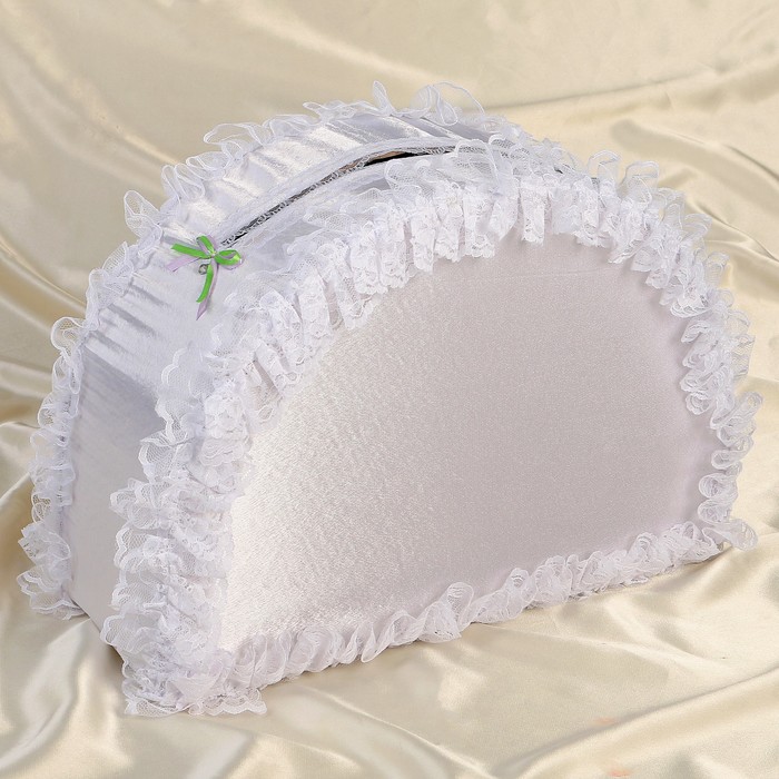 Коробка для денег ручной работы «Орхидея», бело-сиреневая