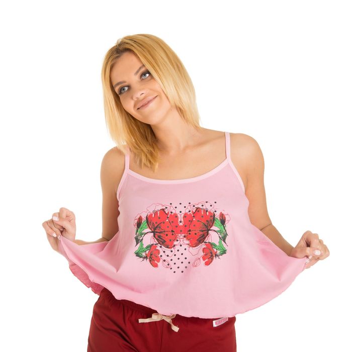 Топ женский KAFTAN "Маки", размер L(48), хлопок 100%