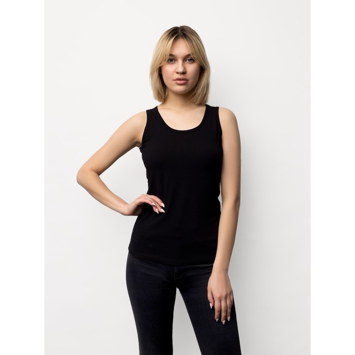 Майка KAFTAN basic, черный, р-р XL(50) 92 % хл., 8 % лайкра