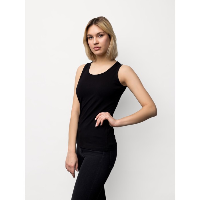 Майка KAFTAN basic, черный, р-р 2XL(52) 92 % хл., 8 % лайкра