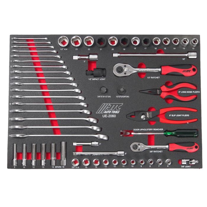 Набор инструмента универсальный JTC, в ложементе, 60 предметов