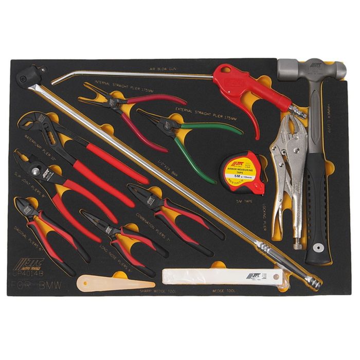 Набор инструмента универсальный JTC, комплектация BMW, в ложементе, 14 предметов