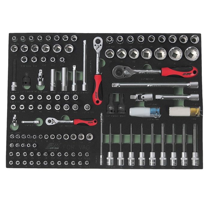 Набор инструмента универсальный JTC, комплектация VAG, в ложементе, 123 предмета