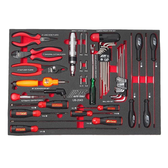 Набор инструмента универсальный JTC, в ложементе, 43 предметов