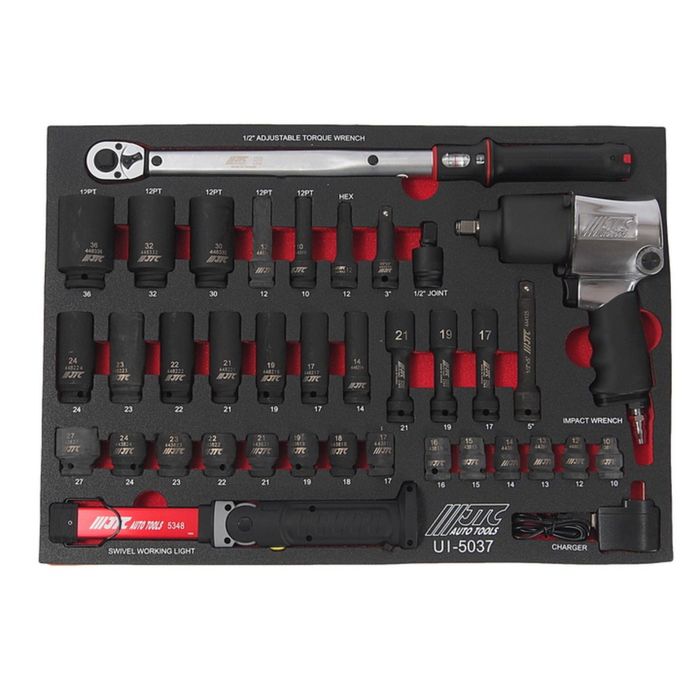 Набор инструментов в ложементе JTC для шиномонтажных работ, 37 предметов