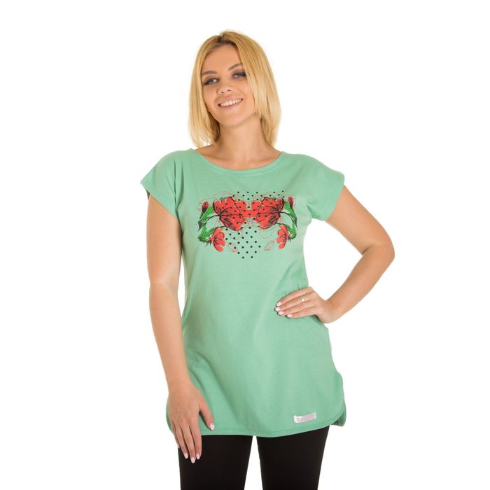 Туника женская KAFTAN "Маки", размер XL(50), хлопок 100%