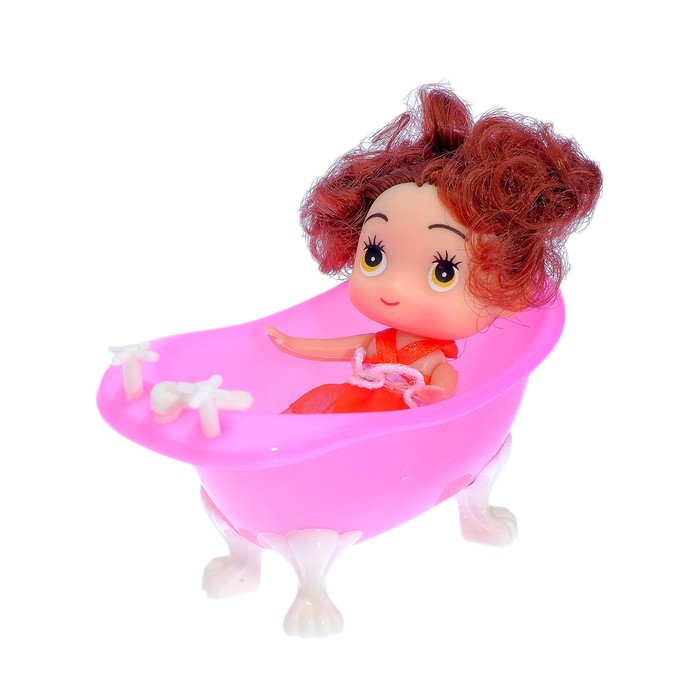 Кукла малышка с ванной, МИКС