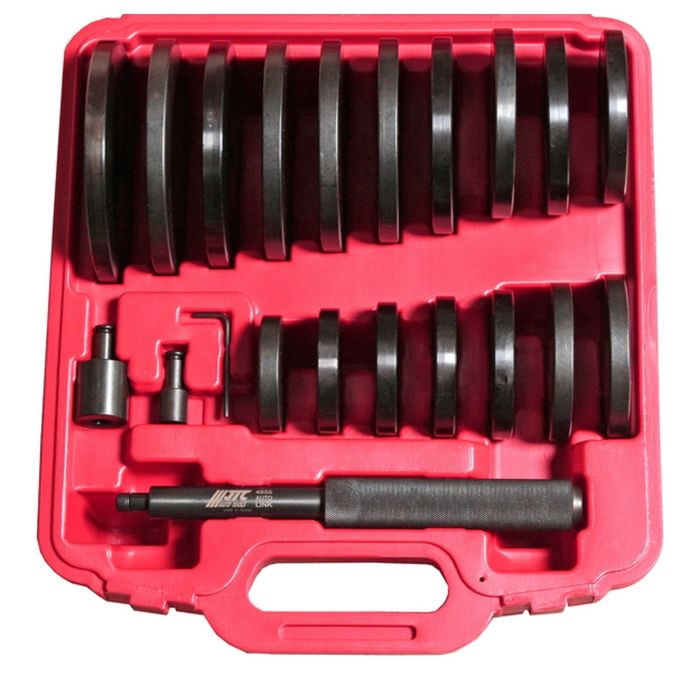 Набор оправок JTC для выпрессовки подшипников, втулок, сальников, 70-150 мм, 21 предмет