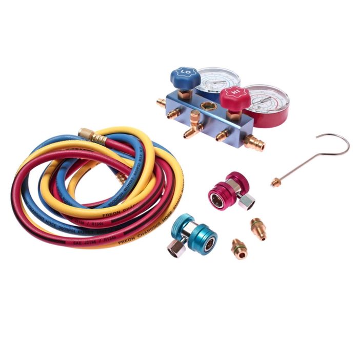 Коллектор манометрический JTC для хладагента R-134a, длина шлангов 150 см