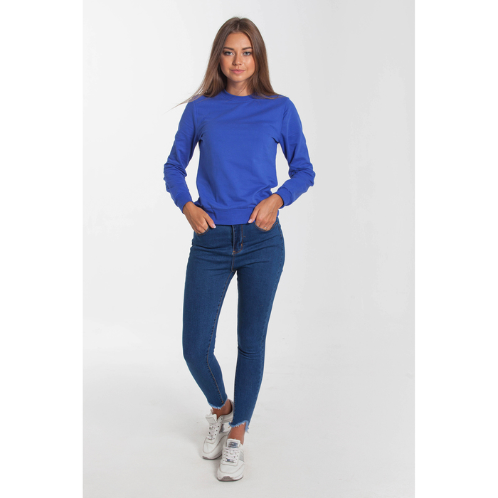 Толстовка женская KAFTAN basic, цвет индиго, размер L(48), хлопок 100%