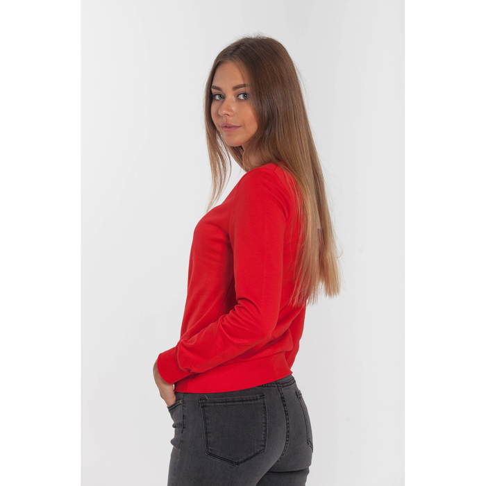 Толстовка женская KAFTAN basic, цвет красный, размер S(44), хлопок 100%