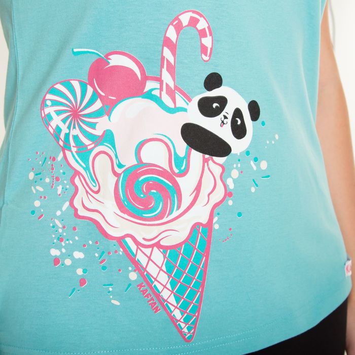 Майка женская KAFTAN "Панда", размер XS(42), хлопок 100%