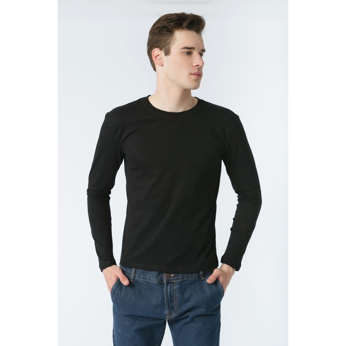 Джемпер мужской KAFTAN basic (М1), размер XL(50), цвет чёрный, хлопок 100%