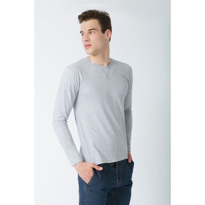 Джемпер мужской KAFTAN basic (М1), размер 2XL(52), цвет меланж, хлопок 100%